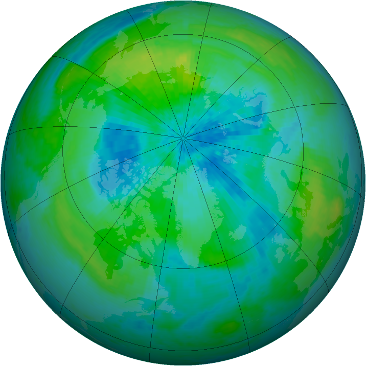 Arctic ozone map for 11 September 2001